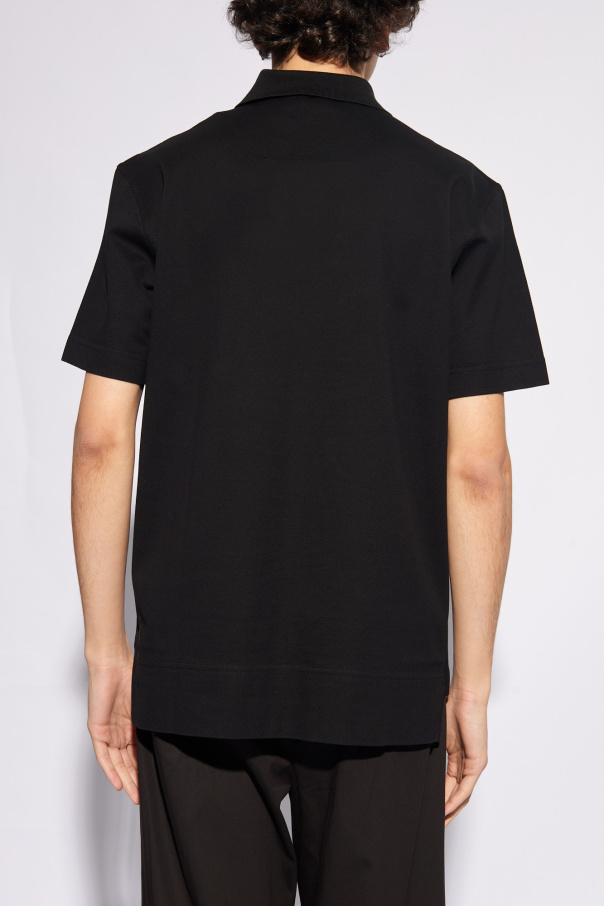 Tシャツ・カットソー GIVENCHY SS25 Black piquet polo shirt (BM71KR3YCD 001) GIVENCHY SS25 Black piquet polo shirt (BM71KR3YCD 001
